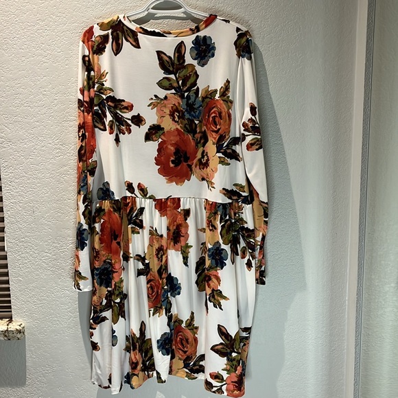 NWOT Bestto Long Sleeve Autumn Floral Dress with Pockets - Picture 2 of 6